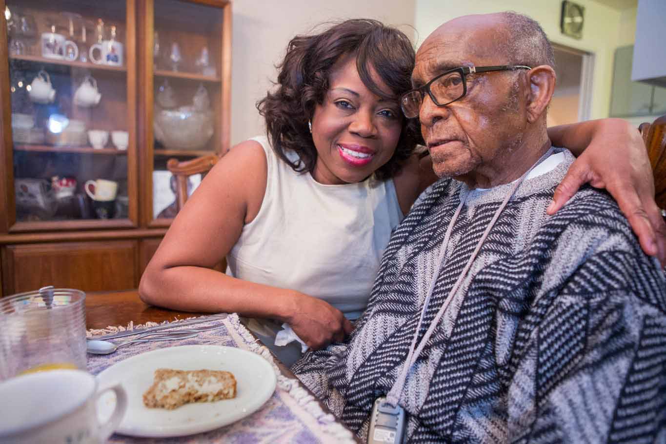 woman with man at meal